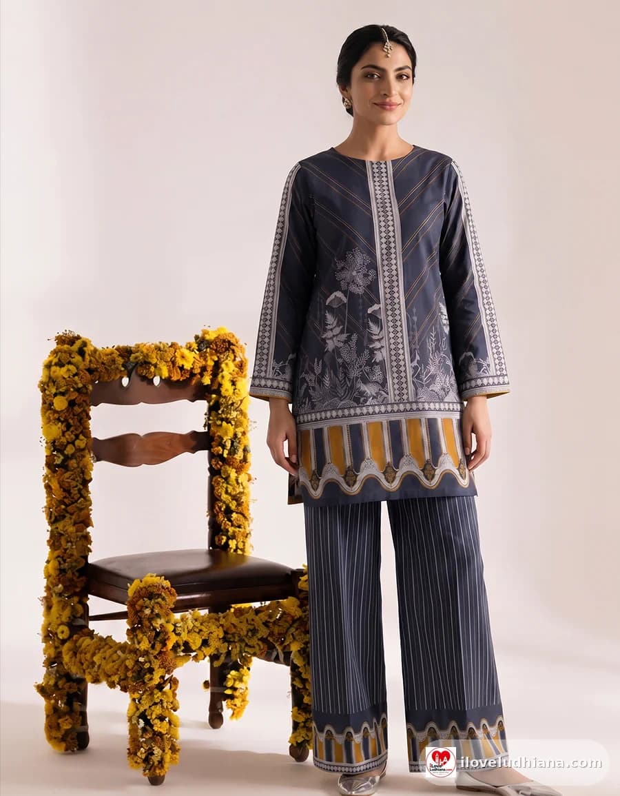 Unstitched Mul Cotton Ladies Coord Set Suit