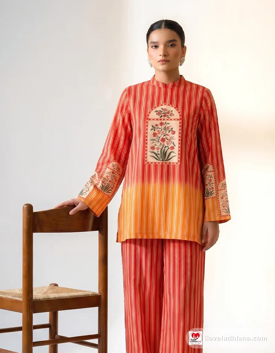 Unstitched Mul Cotton Ladies Coord Set Suit