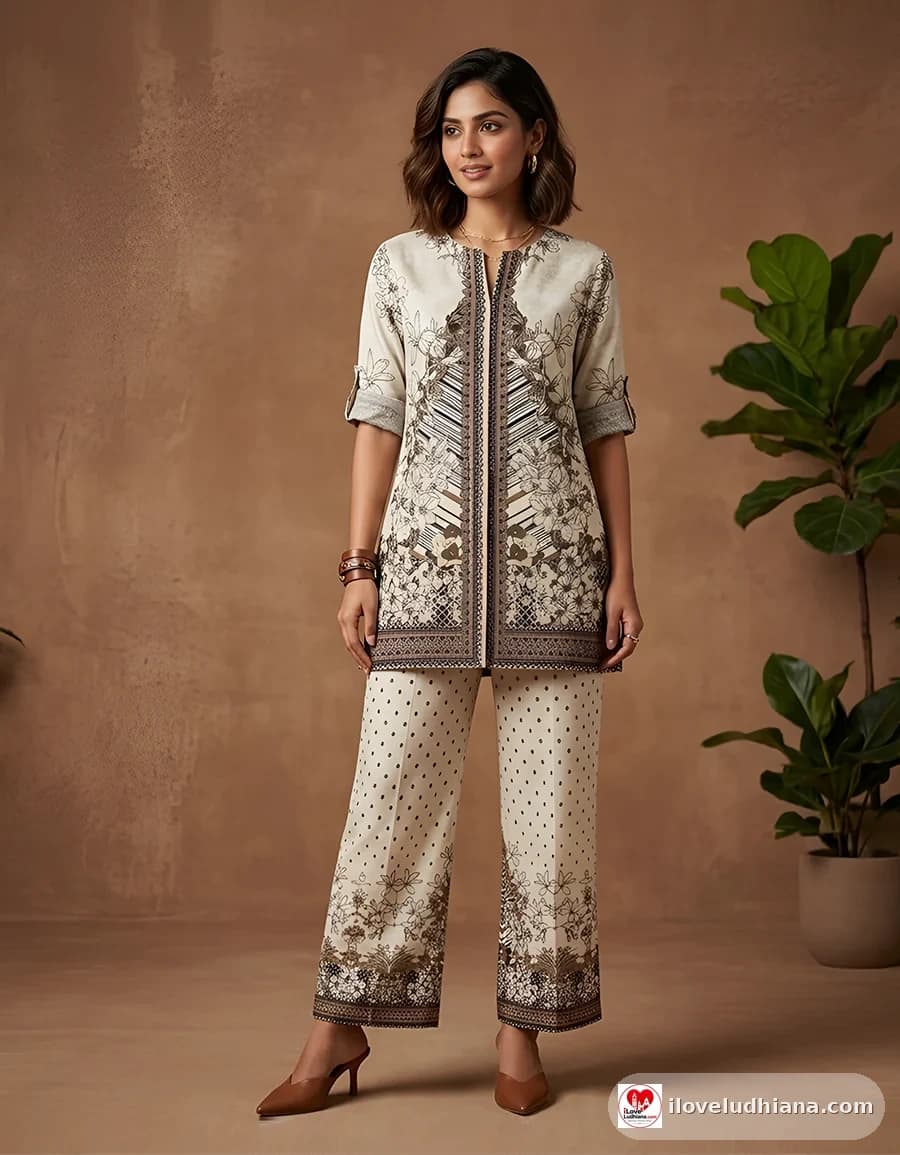 Unstitched Mul Cotton Ladies Coord Set Suit