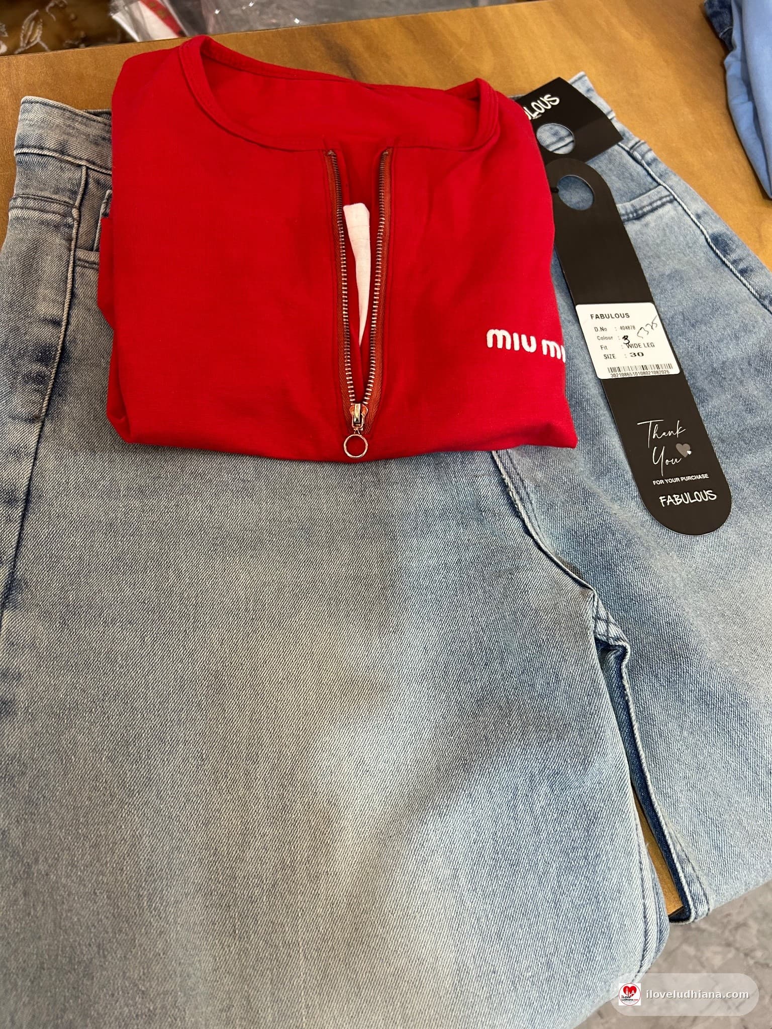 Premium tees and wide leg jean combo