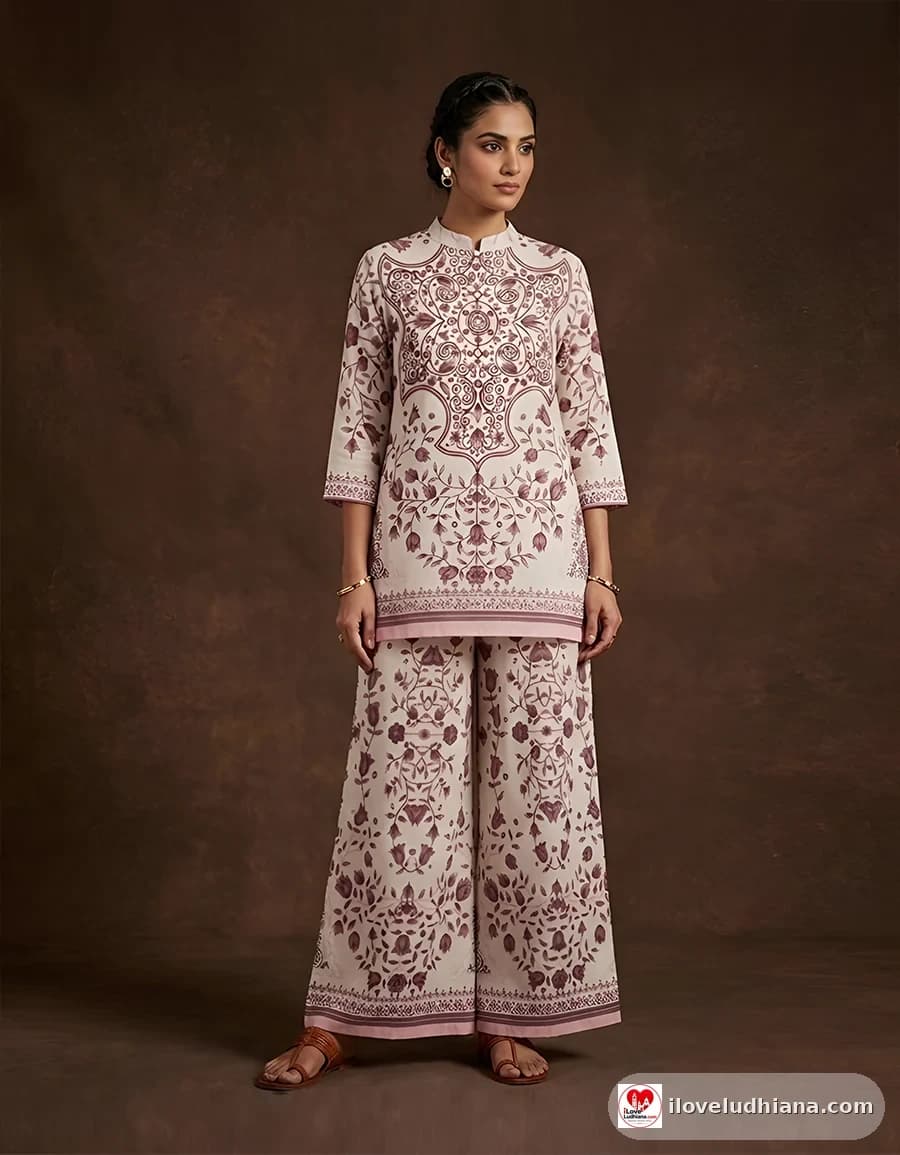 Unstitched Mul Cotton Ladies Coord Set Suit