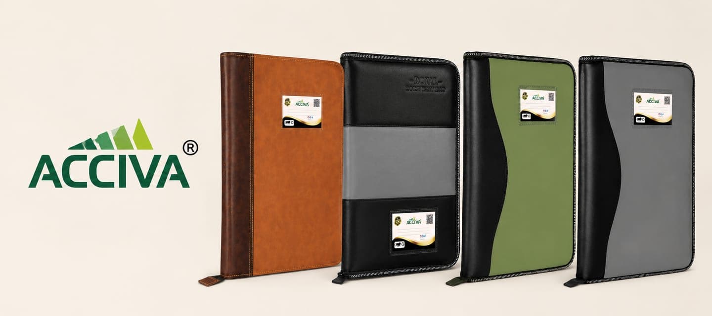 Leather Document File Folder