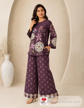 Unstitched Mul Cotton Ladies Coord Set Suit