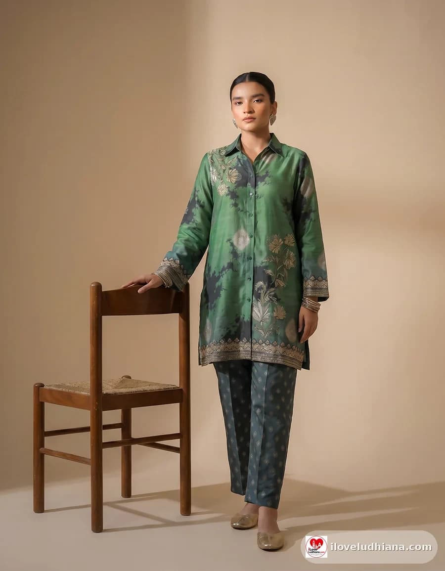 Unstitched Super Fine Cotton Co-ord sets suit