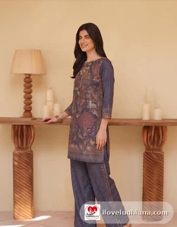 Unstitched Mul Cotton Ladies Coord Set Suit