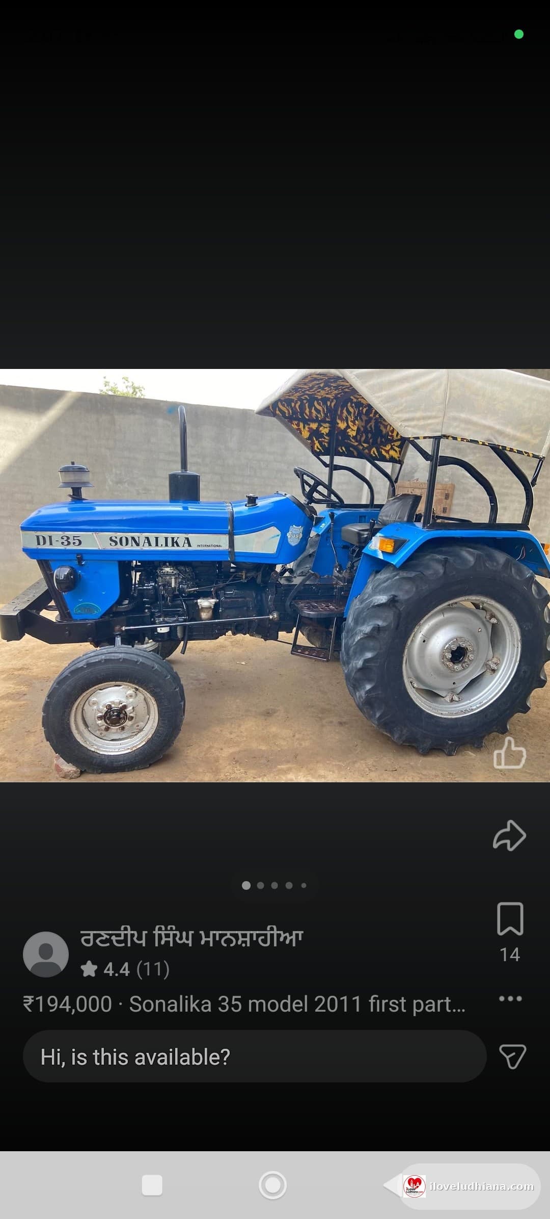 Tractor trolley rent par le