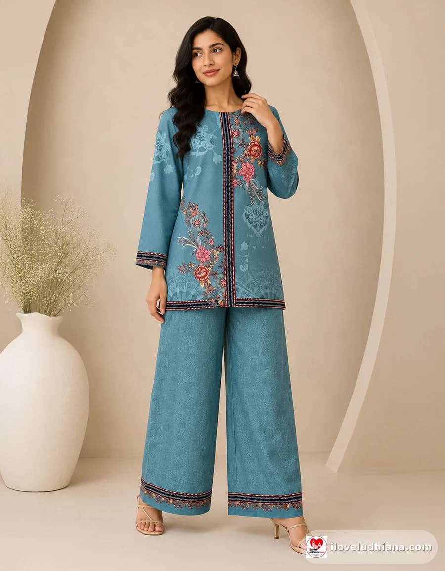 Unstitched Mul Cotton Ladies Coord Set Suit